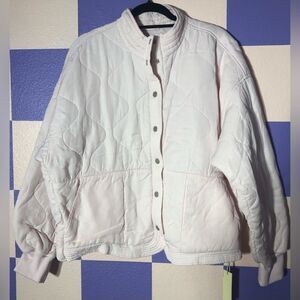 NWT Blank NYC Quilted Dolman Sleeve Baby Pink Late Night Feelings Jacket- Size L